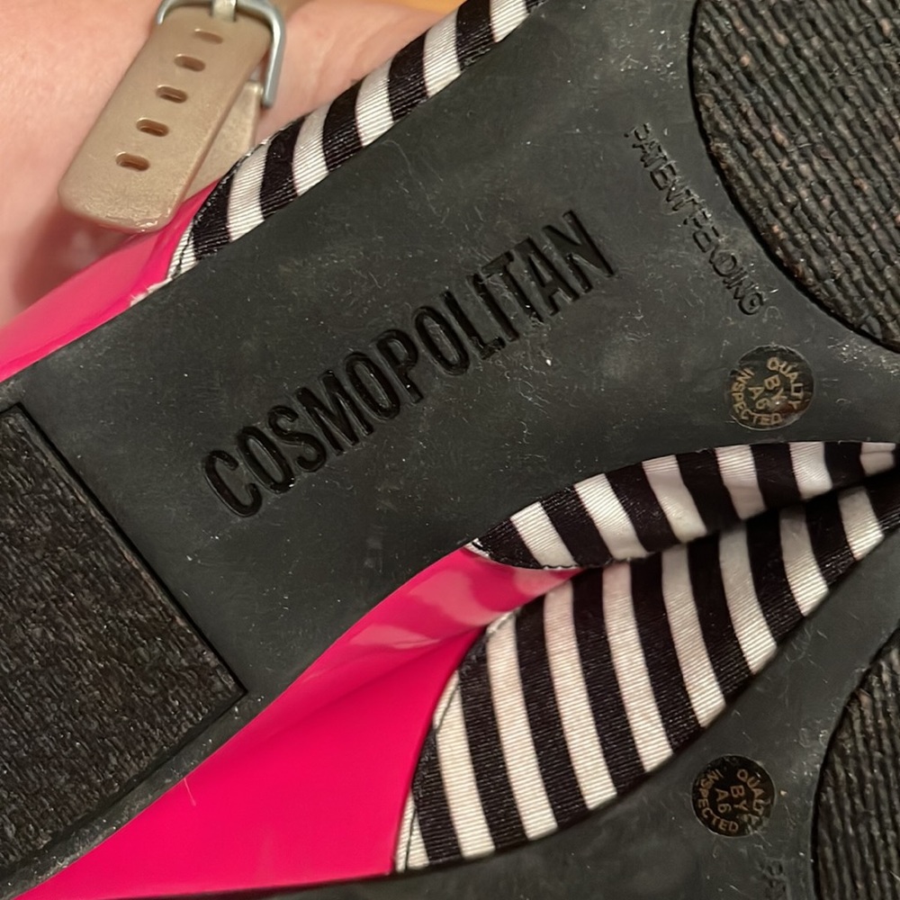 Cosmopolitan NWOT❗️D’orsay Ankle Strap Pointy Toe Shoes Flats with Pink - Picture 8 of 9